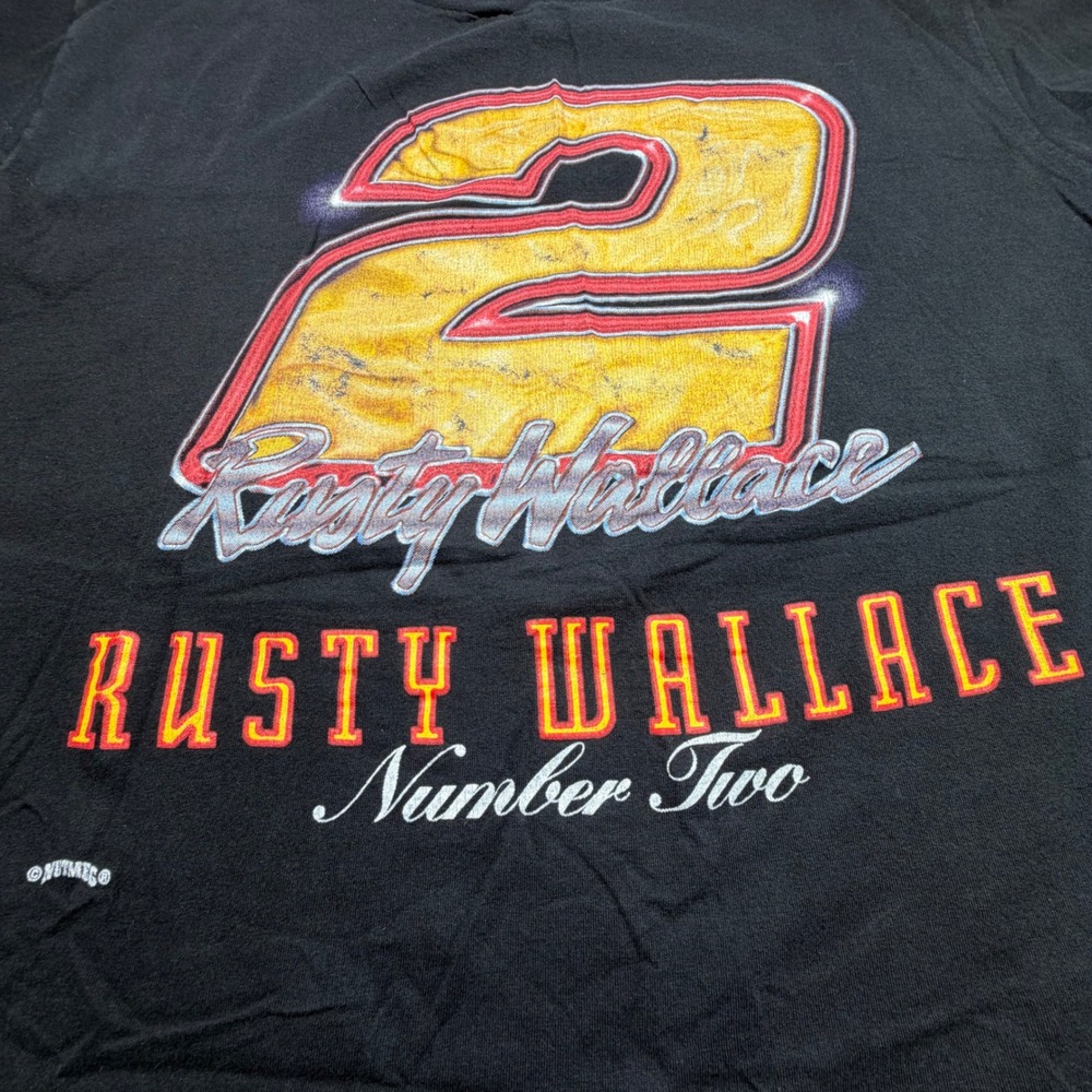 Vintage Rusty Wallace NASCAR #2 Nutmeg Mills USA Tee‎ XL